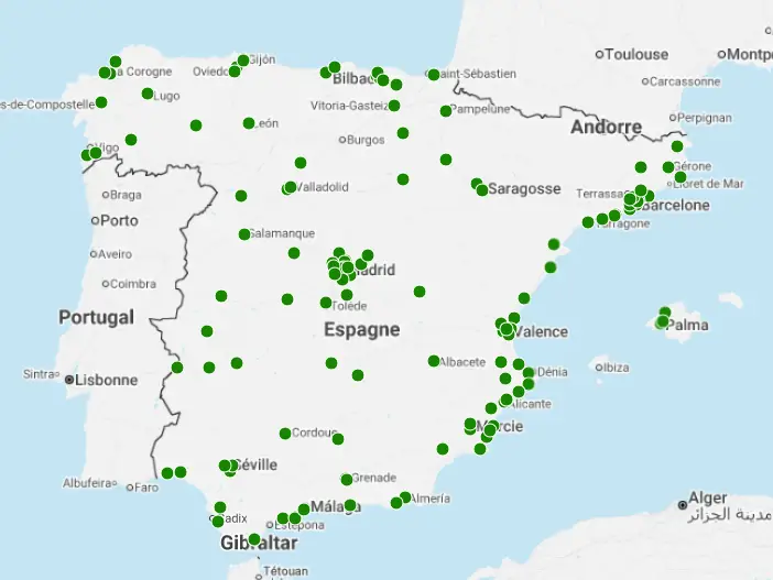 Carte des magasins Leroy Merlin