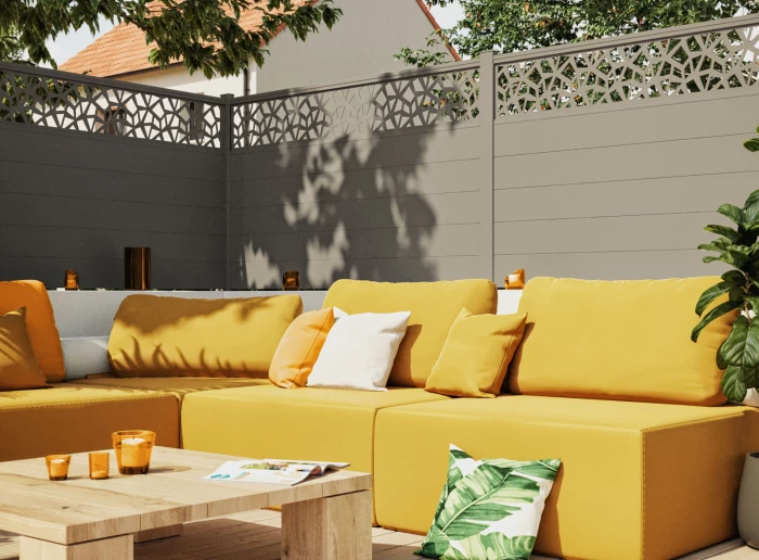 Valla de láminas mixtas